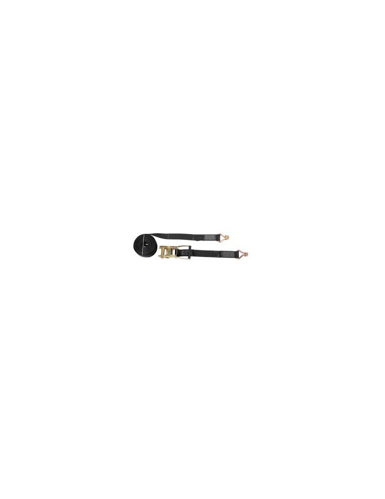 sangle d'arrimage redspec noire resistance 5000 kg 2 crochets