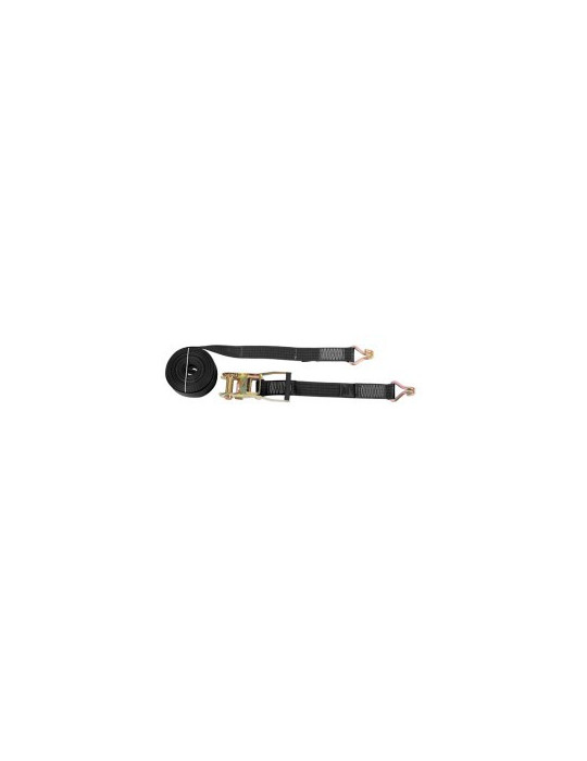 sangle d'arrimage redspec noire resistance 5000 kg 2 crochets