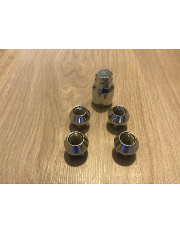 JEU DE 4 ECROUS ANTIVOL 12X125 CONIQUE 2