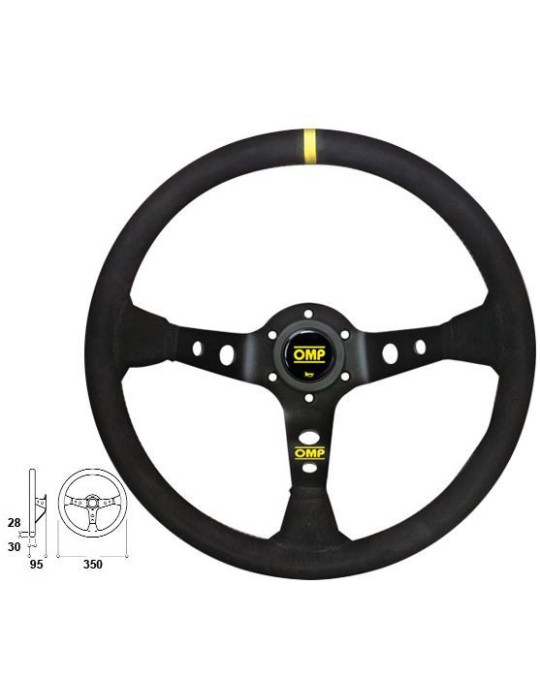 Volant tulipé OMP diamètre 350 mm rallye,circuit
