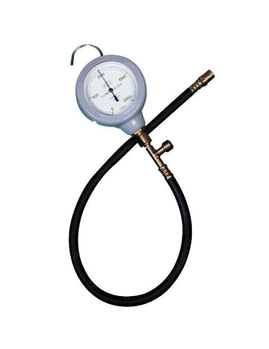Manomètre REDSPEC pour contrôle de pression de pneu 0 à 4 bars +tuyau