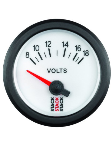 Manomètre STACK électrique voltmètre 8-18V 2