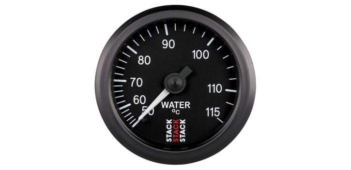 Manomètre STACK mécanique température eau 50-115°C noir