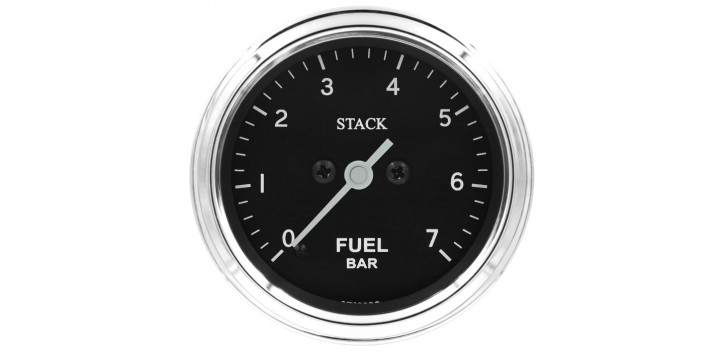 Manomètre STACK analogique pro classique pression essence 0-7 bars