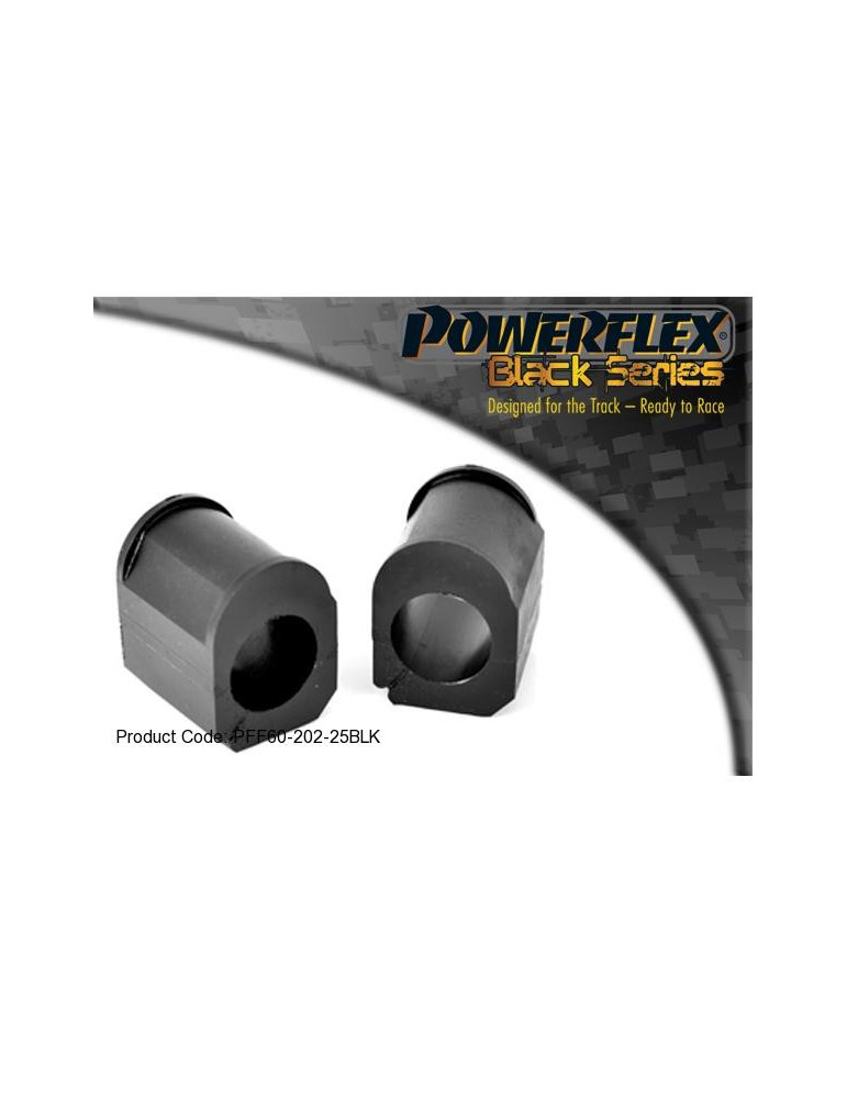 SILENT BLOCS POWERFLEX BLACK SERIES POUR RENAULT CLIO 2 RS BARRE ANTI ROULIS AV INTERNE 25 MM