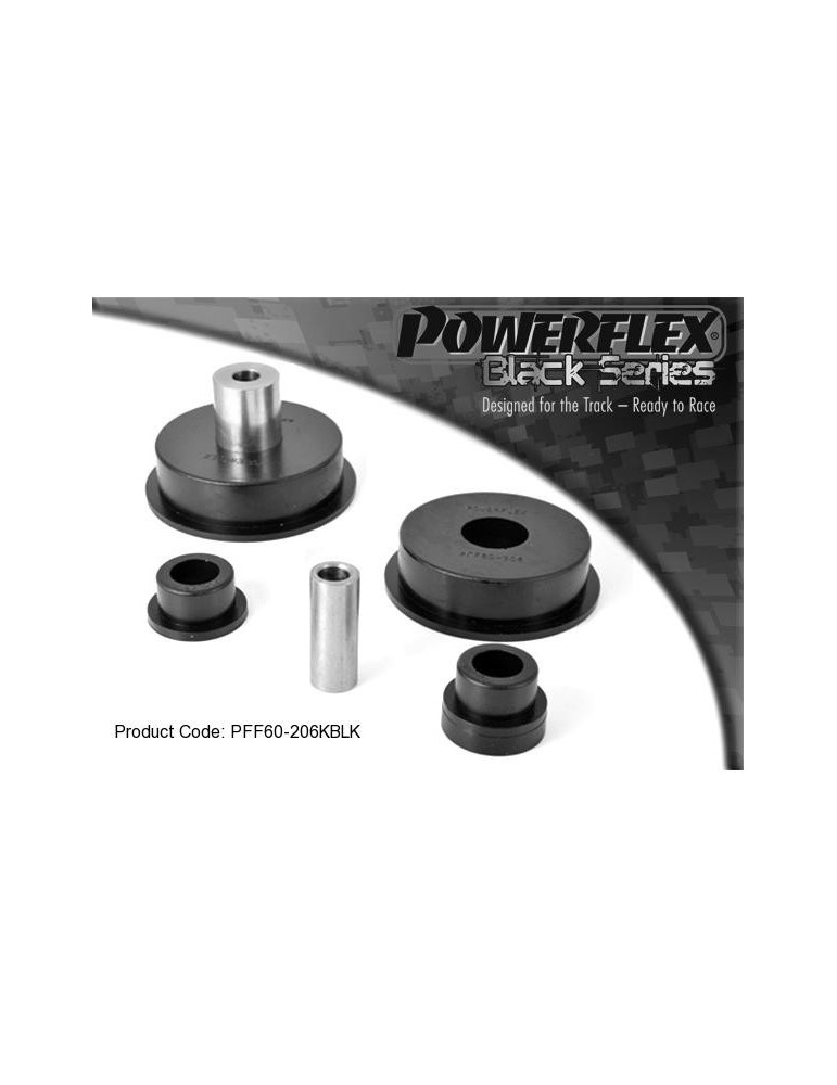 SILENT BLOCS POWERFLEX BLACK SERIES POUR RENAULT CLIO 2 RS PH 1/CLIO WILLIAMS SUPPORT MOTEUR ANTICOUPLE