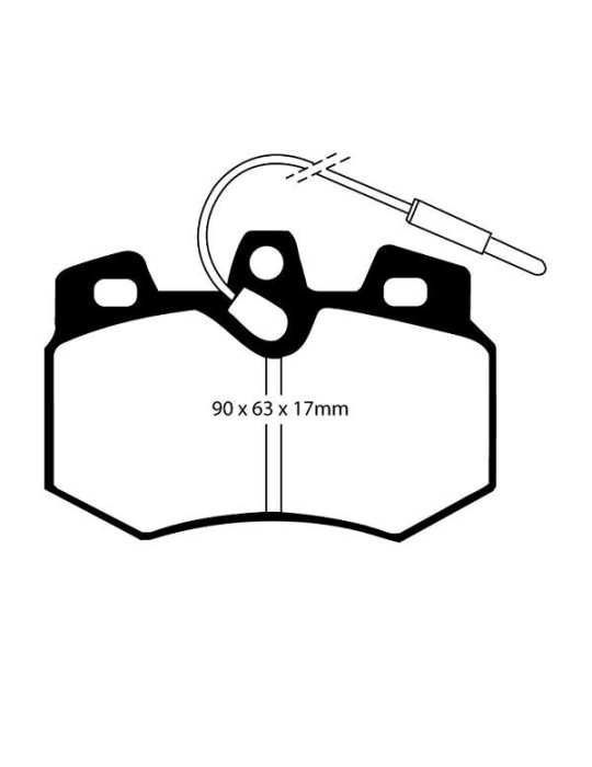 PLAQUETTES DE FREIN EBC avant CITROEN AX GTI/PEUGEOT 106/205 CTI/GTI 105/115//309(étiers girling)