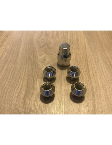 JEU DE 4 ECROUS ANTIVOL 12X150 CONIQUE
