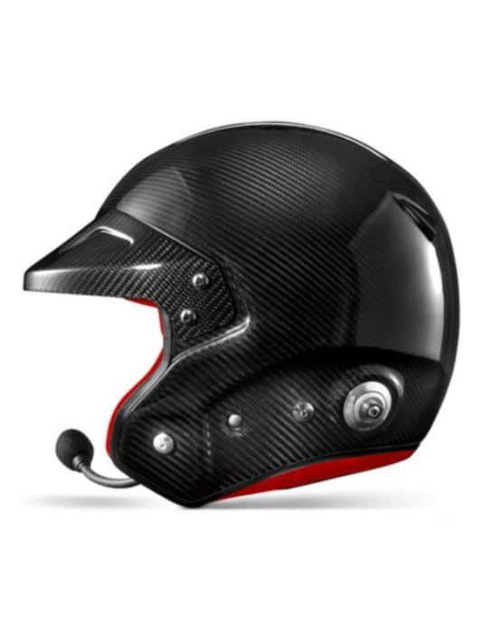 CASQUE JET FIA SPARCO RJ-I CARBONE MOUSSES ROUGES