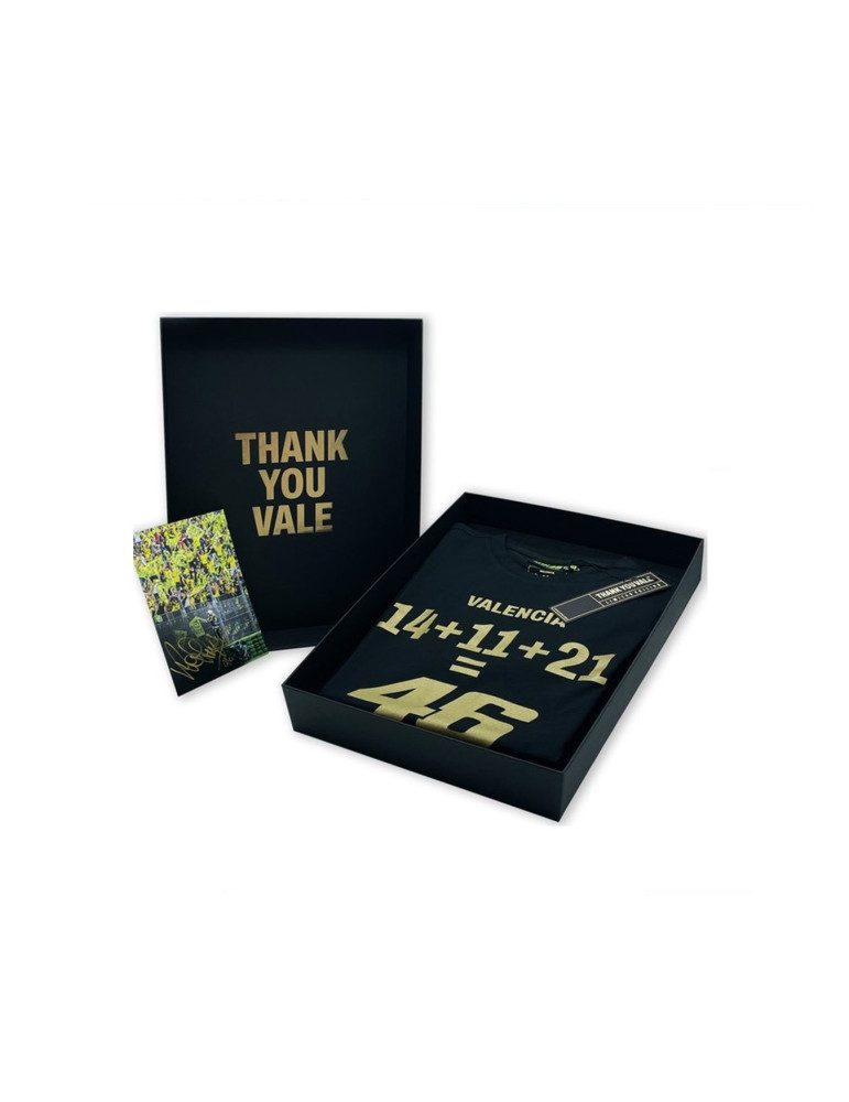 COFFRET T-SHIRT AUTOGRAPHE VALENTINO ROSSI HOMME NOIR