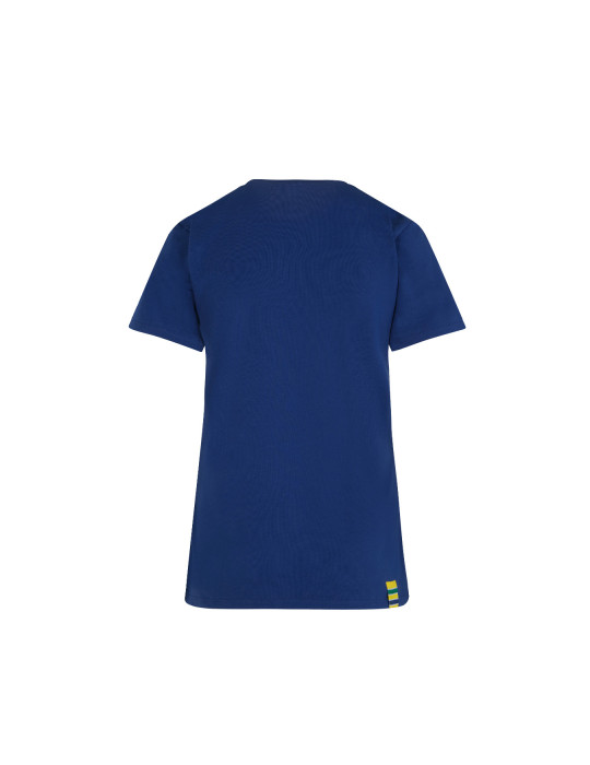 T SHIRT AYRTON SENNA LOGO BLEU FEMME