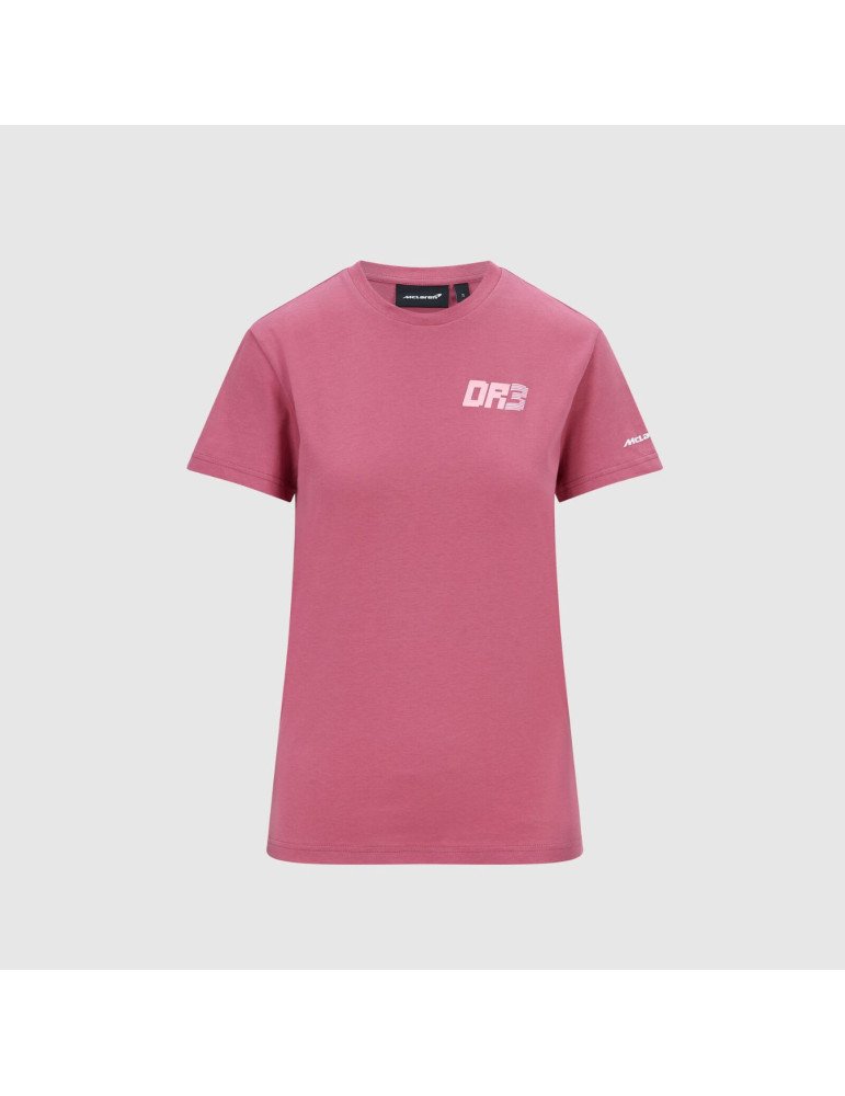 T-SHIRT MCLAREN RICCIARDO NUMERO 3 SG ROSE FEMME