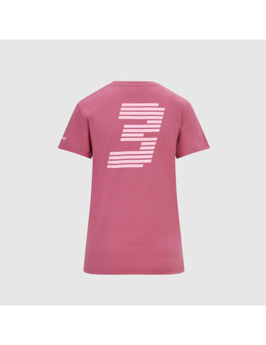 T-SHIRT MCLAREN RICCIARDO NUMERO 3 SG ROSE FEMME