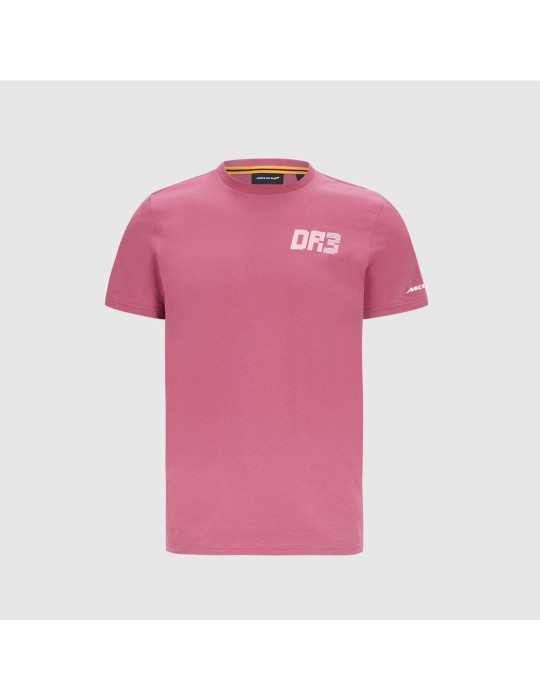 T-SHIRT MCLAREN RICCIARDO NUMERO 3 SG ROSE HOMME