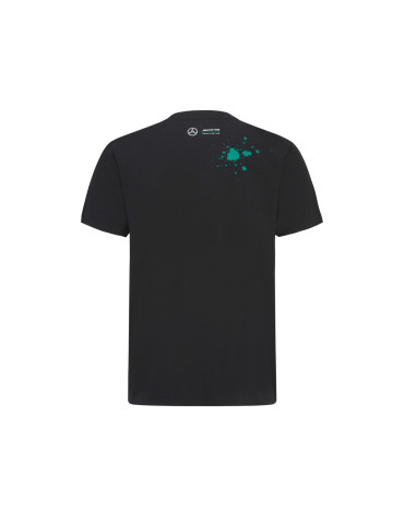 T-SHIRT MERCEDES AMG LEWIS 44 NOIR HOMME 2