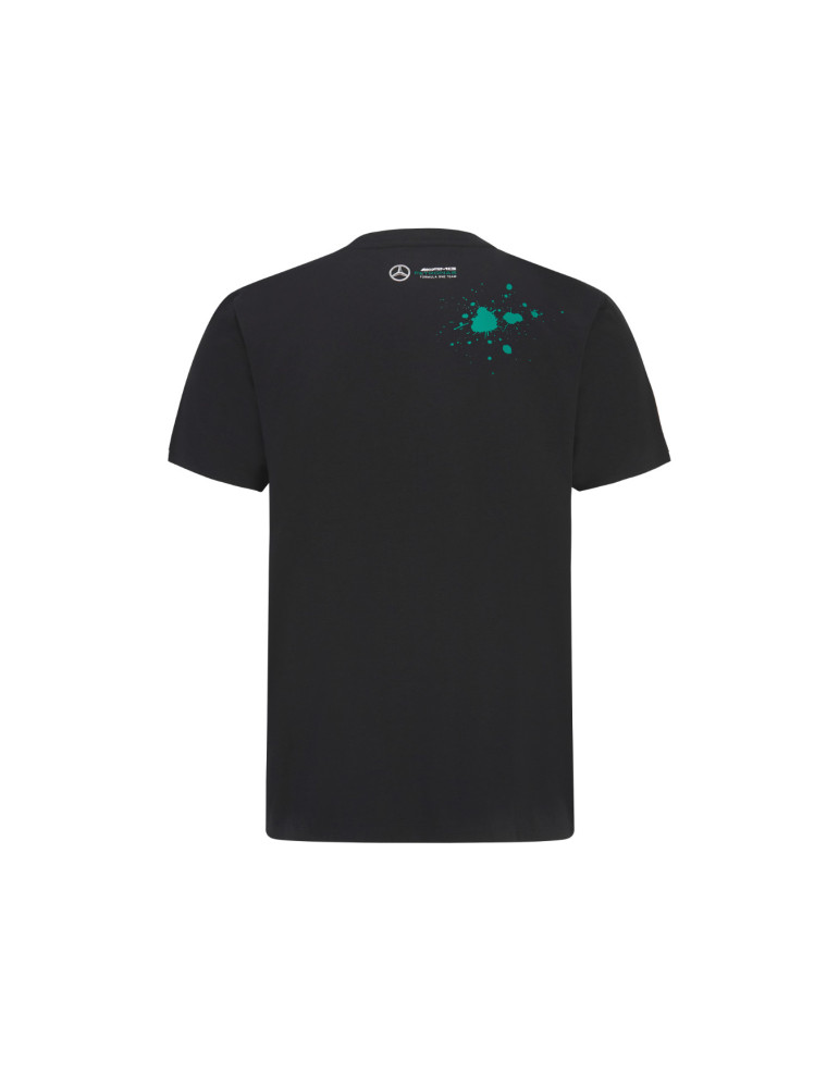 T-SHIRT MERCEDES AMG LEWIS 44 NOIR HOMME