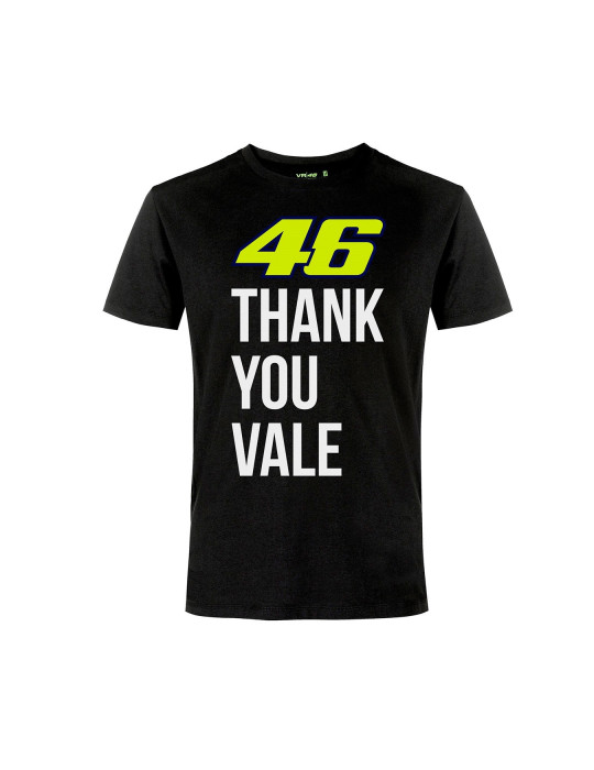 T-SHIRT VALENTINO ROSSI THANK YOU VALE NOIR HOMME