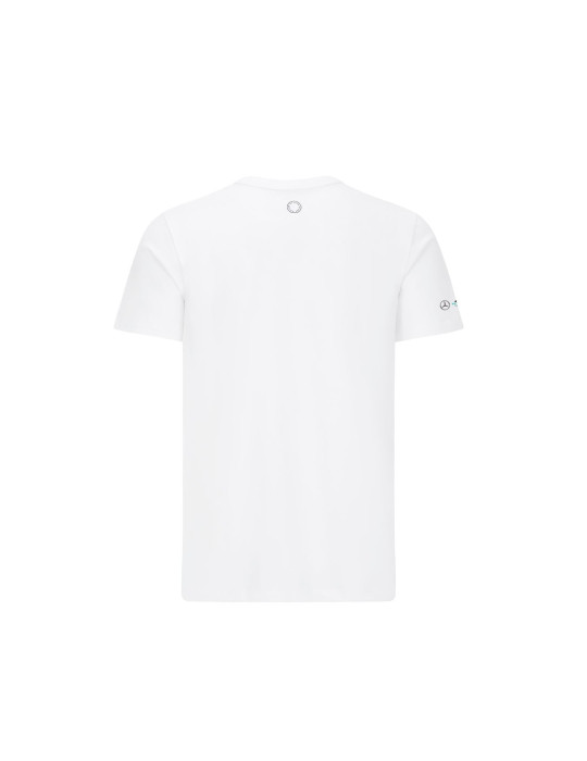 T-SHIRT MERCEDES AMG PETRONAS CASQUE LEWIS HAMILTON BLANC HOMME