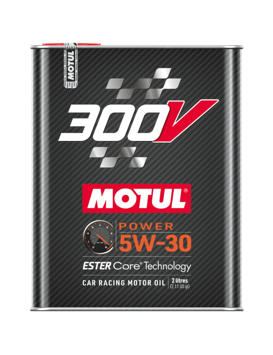 bidon métal 2l 300 v power racing 5w30
