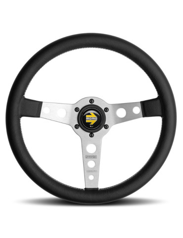 volant momo prototipo cuir diam 350 branches argent