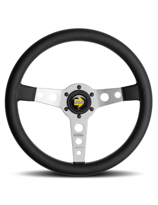 volant momo prototipo cuir diam 350 branches argent