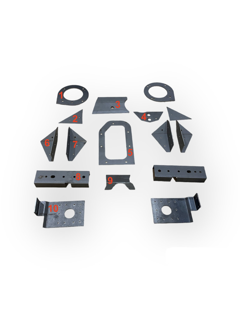 kit toles renfort de caisse a souder pour peugeot 205