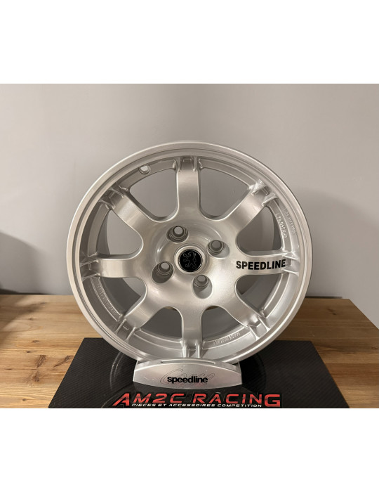 Pack 4 Jantes SPEEDLINE PTS SL 434 Silver avec caches centraux YOUNGTIMERS PEUGEOT